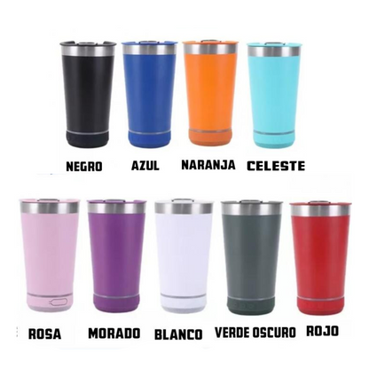 VASO TERMICO CON PARLANTE BLUETOOH