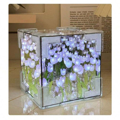 CUBO LAMPARA MAGICA DE TULIPANES